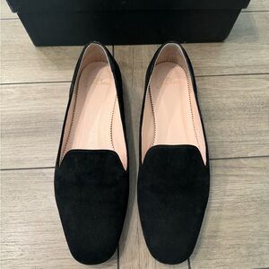 J.Crew black suede flats